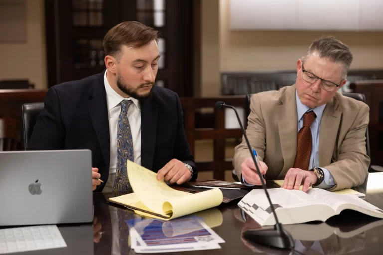 Two lawyers in an office