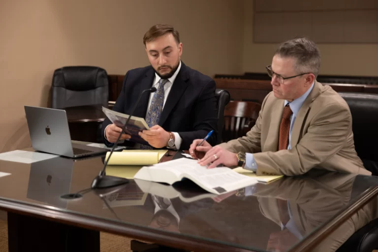 Two lawyers in an office