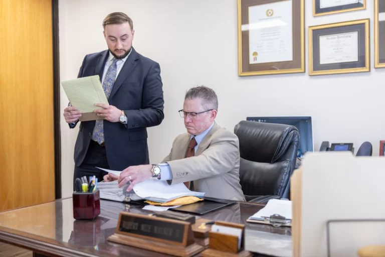 Two lawyers in an office